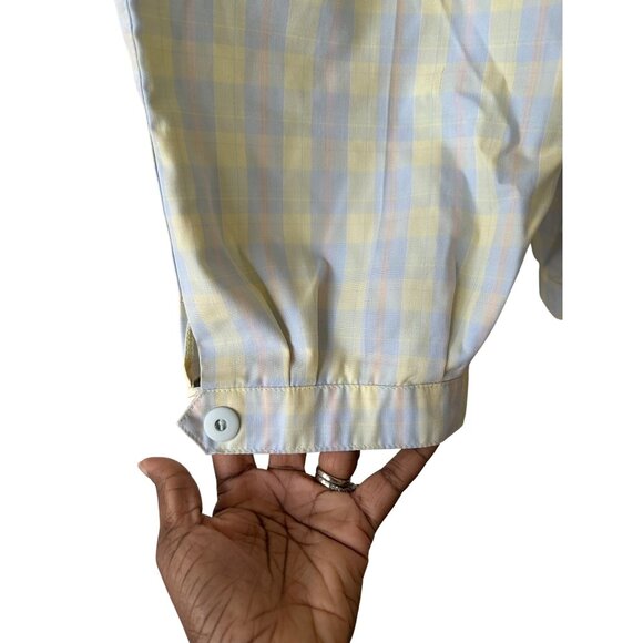 Vintage Tail Womens Yellow V-Neck Top & Checkered PantsSet Size 9/10 Rare Unique - Picture 7 of 16